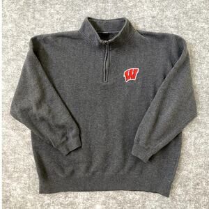 University of Wisconsin pullover XL badgers college sweatshirt quarter zip